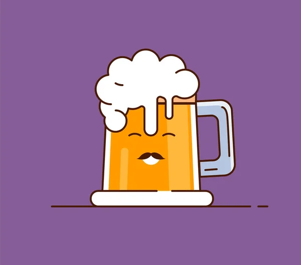 Cerveja ícone. Ilustração vetorial. Ilustração plana em estilo cartoon . — Vetor de Stock