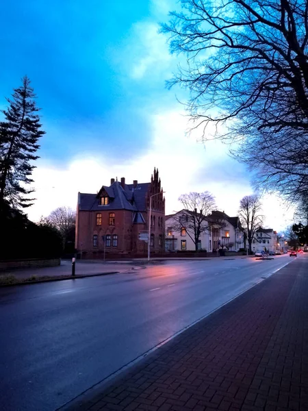 Oude Stad Duitsland Voorjaar Kerkbeeld — Stockfoto