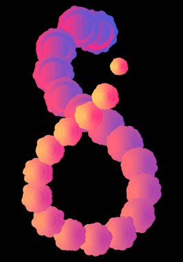 Uluslararası Kadınlar Günü kutlamaları için tebrik kartı tasarımı