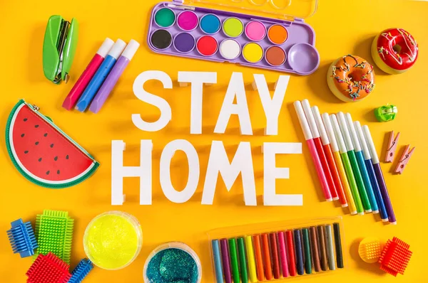 Stay Home Children Toys Games How Entertain Child Home Quarantine — Stock Photo, Image