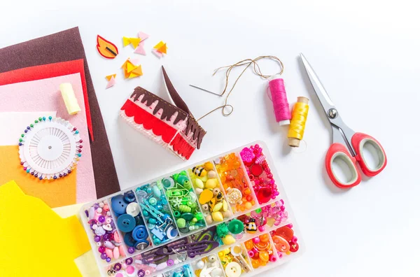 Cake Made Felt Craft Child Kindergarten Development Mastery Baby Montessori — Stock Photo, Image