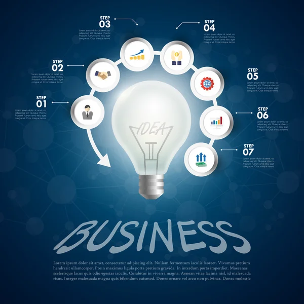 Business Modelo de Infográfico. Visualização de dados . — Vetor de Stock