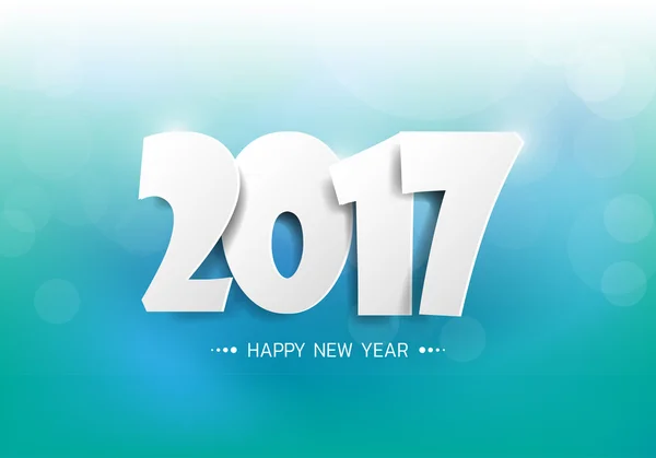 Bonne année 2017. Carte de vœux. Design coloré. Vecteur — Image vectorielle