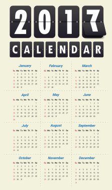 Yeni 2017 yılınız kutlu olsun. Tebrik kartı. Renkli tasarım. Vektör