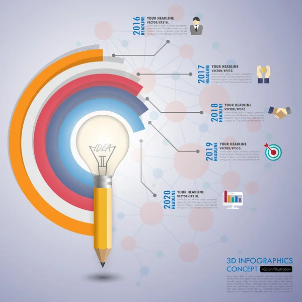 Zakelijke Infographic sjabloon. Data Visualization. Kan worden gebruikt f — Stockvector