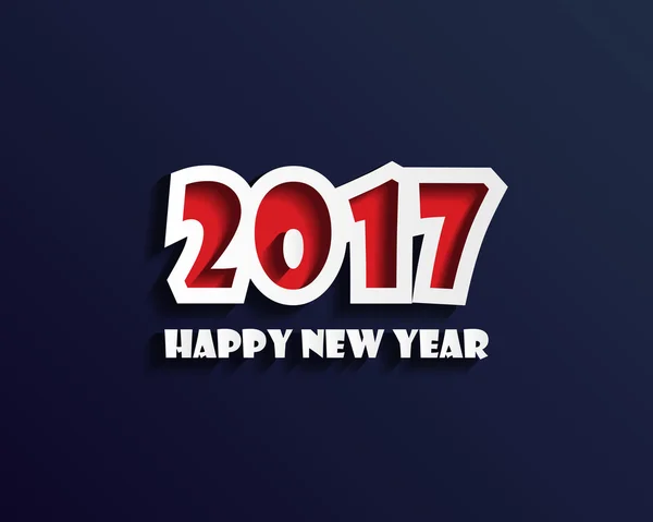 Boldog új 2017 évet. Üdvözlőlap. Színes design. Vektor — Stock Vector