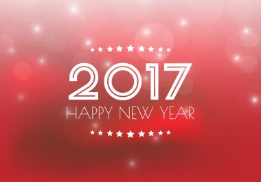 Yeni 2017 yılınız kutlu olsun. Tebrik kartı. Renkli tasarım. Vektör