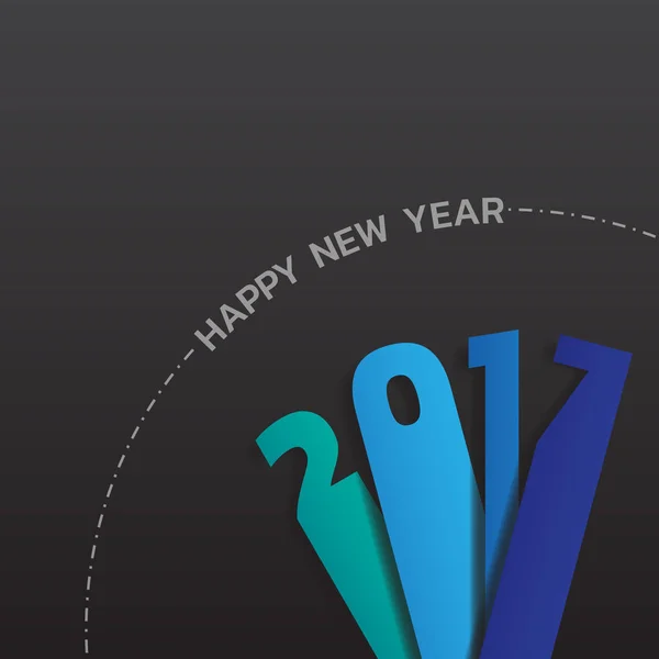 Boldog új 2017 évet. Üdvözlőlap. Színes design. Vektor beteg — Stock Vector