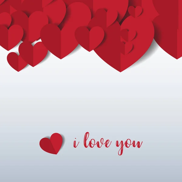 A szív papír matrica a Shadow Valentine's day. vektor Illustra-hoz — Stock Vector