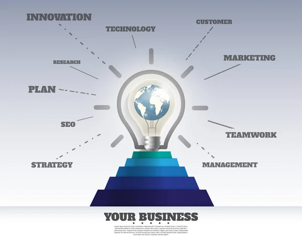Абстрактный фон идеи. бизнес-инфографику можно использовать для — стоковый вектор