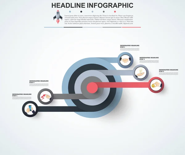 Streszczenie infografiki numer opcje szablonu. Illustrati wektor — Wektor stockowy