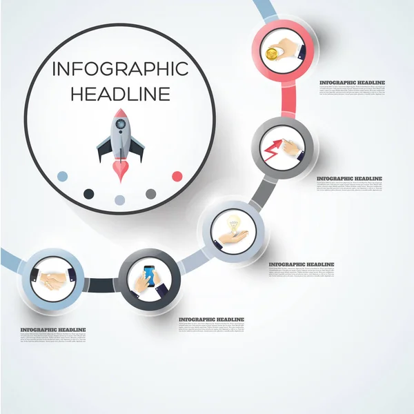 Résumé infographie numéro options modèle. Illustration vectorielle — Image vectorielle