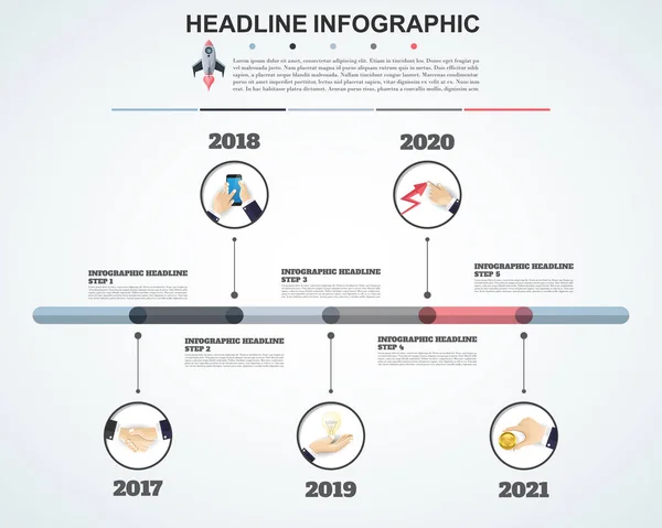 Abstracte infographics nummer opties sjabloon. Vector illustrati — Stockvector