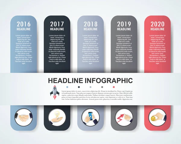 Abstrakte Infografiken Anzahl Optionen Vorlage. Vektorillustrationen — Stockvektor