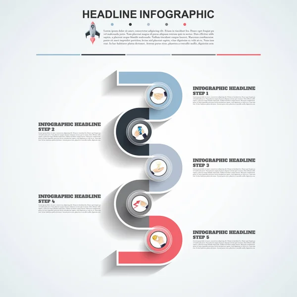 Résumé infographie numéro options modèle. Illustration vectorielle — Image vectorielle