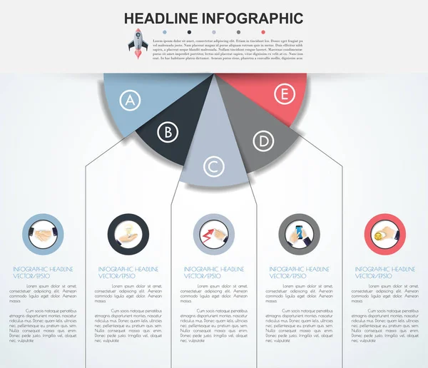 Résumé infographie numéro options modèle. Vecteur — Image vectorielle