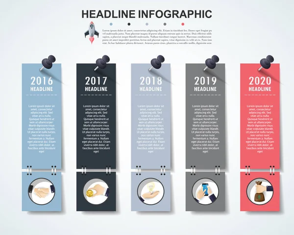 Abstracte infographics nummer opties sjabloon. vectorillustratie. — Stockvector