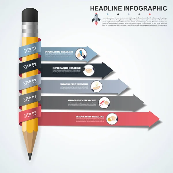 Modelo abstrato de opções de número de infográficos. Ilustração vetorial . —  Vetores de Stock