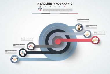 soyut infographics seçenekleri şablon sayısı. vektör çizim