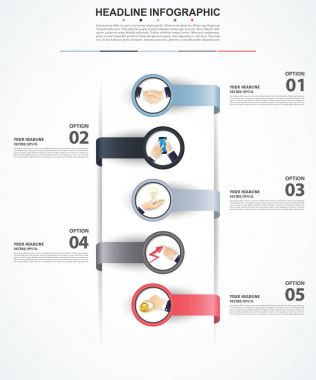 soyut infographics seçenekleri şablon sayısı. vektör çizim