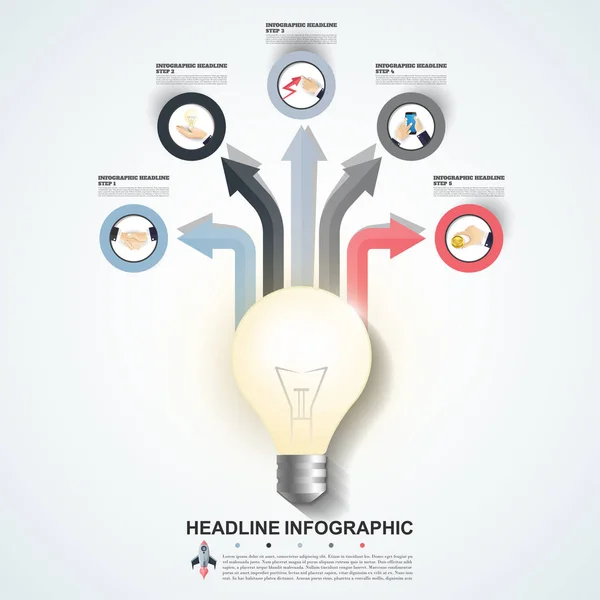 Résumé infographie numéro options modèle. Illustration vectorielle — Image vectorielle