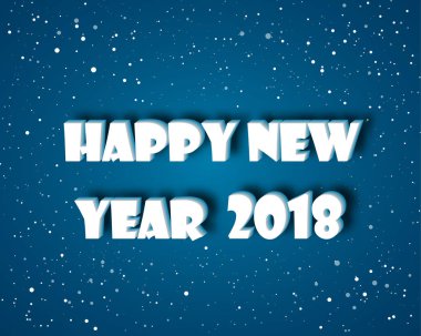 Mutlu yeni yıl 2018. Tebrik kartı. Renkli tasarım. Vektör hastası