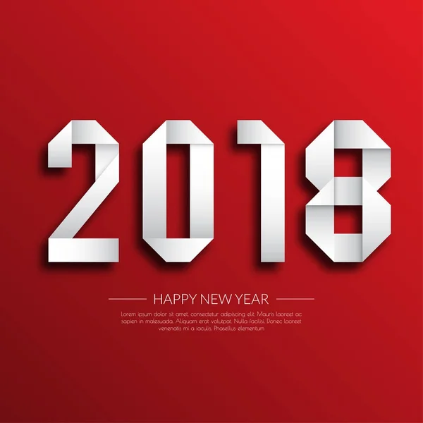 Feliz año nuevo 2018. Tarjeta de felicitaciones. Diseño colorido . — Vector de stock