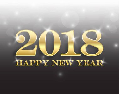 Tebrik kartı tasarım şablonu ile 2018 yeni yıl için Modern metin