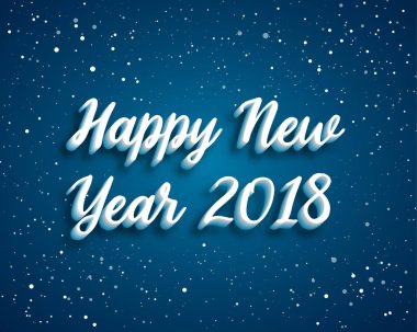 Tebrik kartı tasarım şablonu ile 2018 yeni yıl için Modern metin