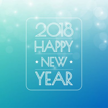 Tebrik kartı tasarım şablonu ile 2018 yeni yıl için Modern metin