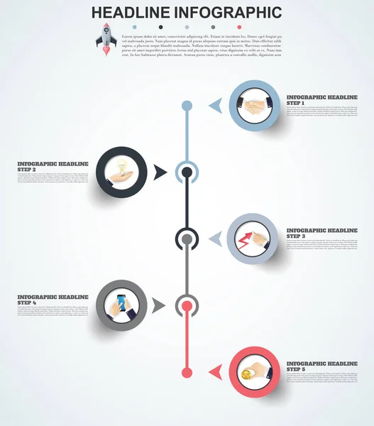 Résumé infographie numéro options modèle. Vecteur . — Image vectorielle