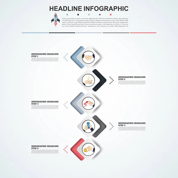 Résumé infographie numéro options modèle. Vecteur . — Image vectorielle