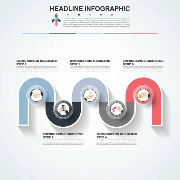 Résumé infographie numéro options modèle. Vecteur . — Image vectorielle