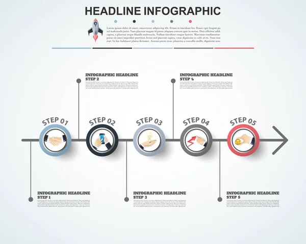 Résumé infographie numéro options modèle. Vecteur . — Image vectorielle