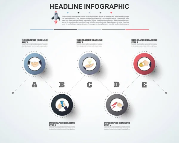 Résumé infographie numéro options modèle. Vecteur . — Image vectorielle