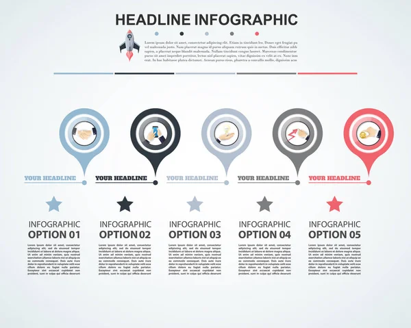 Résumé infographie numéro options modèle. Vecteur . — Image vectorielle