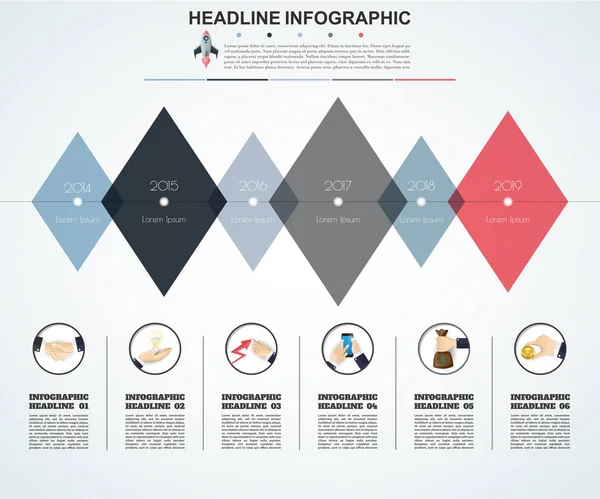 Abstraktní infografiky číslo možnosti šablony. Vektor. — Stockový vektor