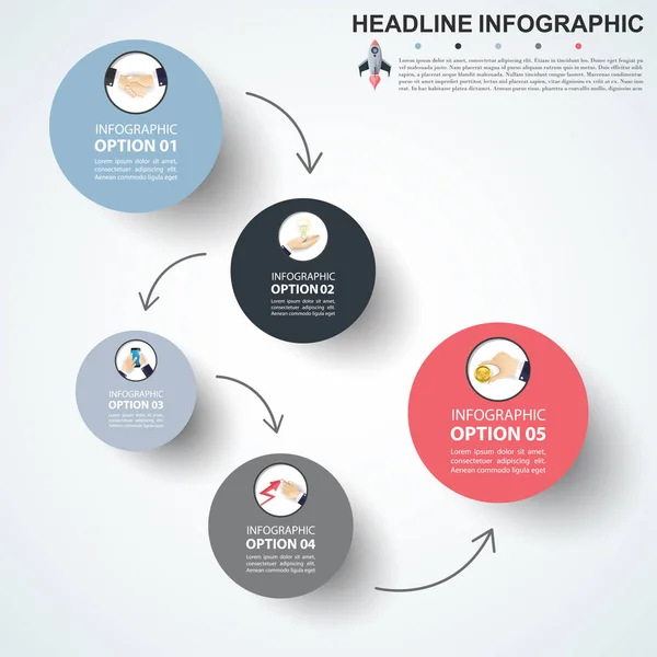 Résumé infographie numéro options modèle. Illustration vectorielle — Image vectorielle