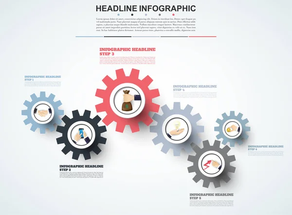 Streszczenie infografiki numer opcje szablonu. Ilustracja wektorowa. — Wektor stockowy