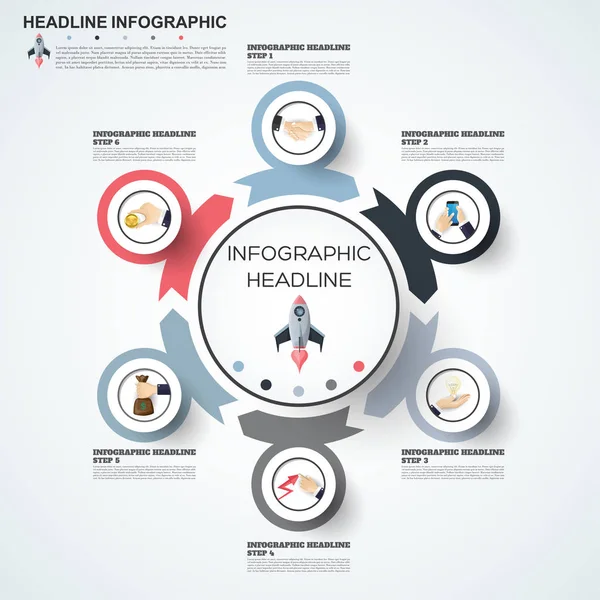 Résumé infographie numéro options modèle. Illustration vectorielle . — Image vectorielle