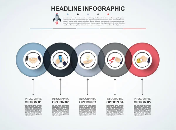 Résumé infographie numéro options modèle. Vecteur . — Image vectorielle