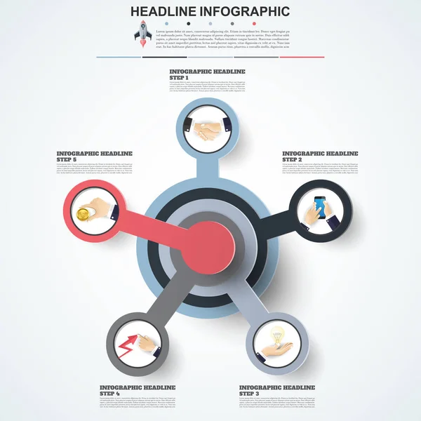 Abstract infographics number options template. Vector illustrati — Stock Vector