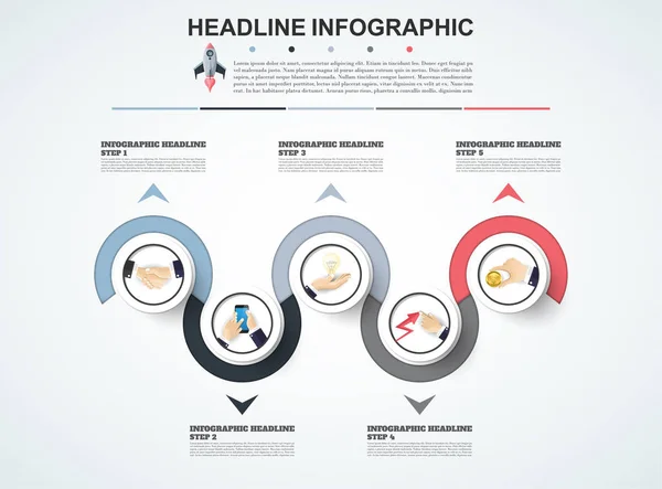 Résumé infographie numéro options modèle. Illustration vectorielle — Image vectorielle