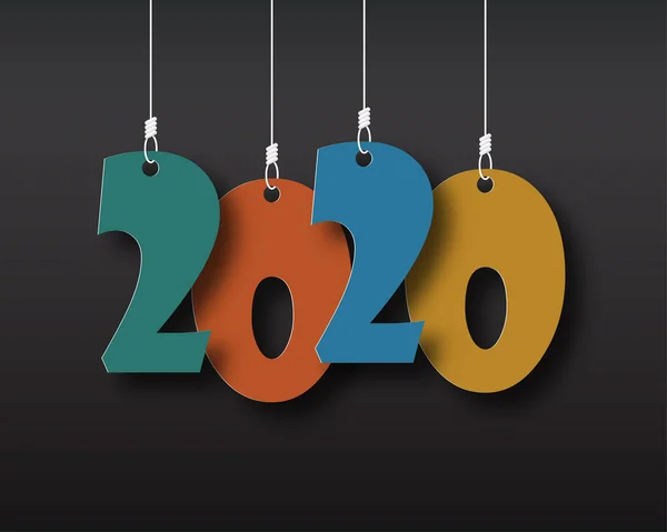 С Новым Годом 2020! Обложка бизнес-плана — стоковый вектор