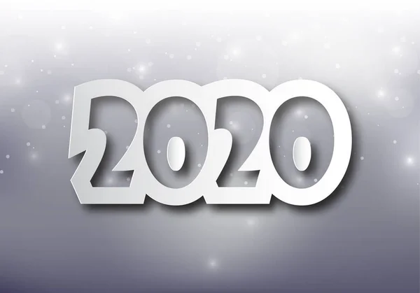 Yeni yılın kutlu olsun 2020 logo metin tasarımı. İş Planlayıcısının Kapağı — Stok Vektör