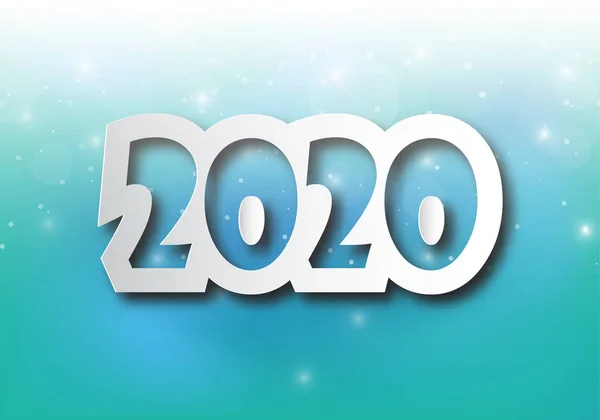 Yeni yılın kutlu olsun 2020 logo metin tasarımı. İş Planlayıcısının Kapağı — Stok Vektör