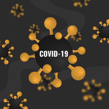 Covid 19 Coronavirus vektör simgesi pankartı. Coronavirüs salgını covid-19 2019-nCoV semptomları dünyada.