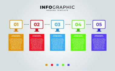 Adımlar Vektör dizaynlı bilgi grafiği