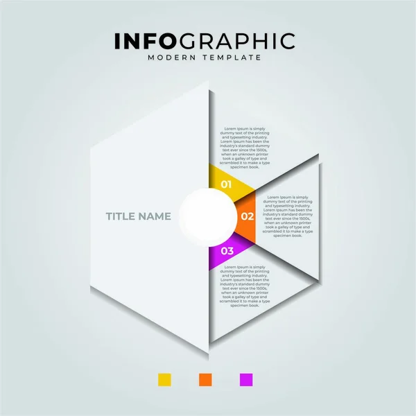 六边形现代信息图形 带有色彩和图标 — 图库矢量图片