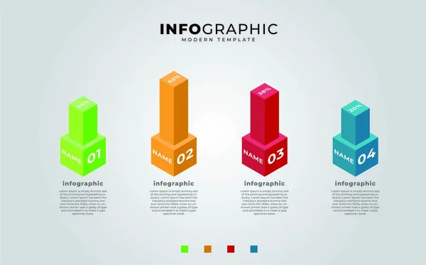 具有图标和选项或步骤的Infographic元素 — 图库矢量图片